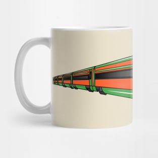 Bullet train cartoon illustration Mug